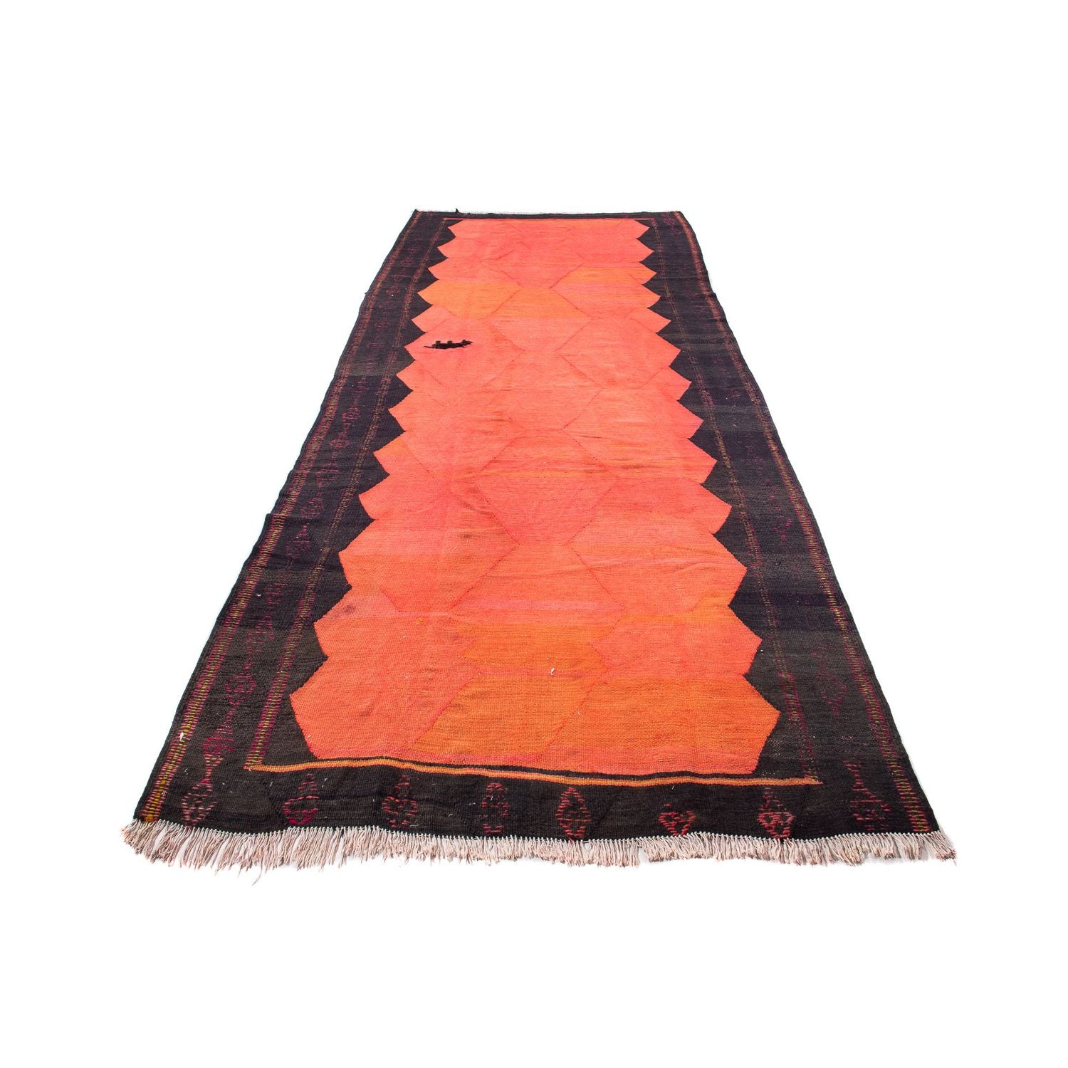 Alfombra de pasillo Alfombra Kelim - Antigua - 360 x 145 cm - multicolor