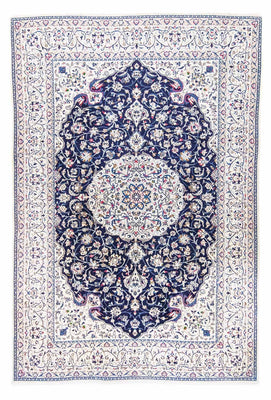 Alfombra Persa - Nain - Real - 302 x 207 cm - azul oscuro