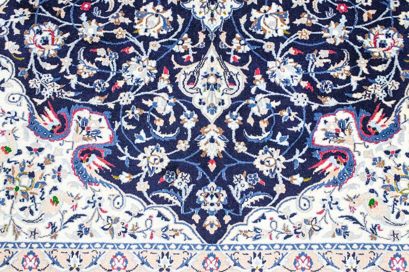 Alfombra Persa - Nain - Real - 302 x 207 cm - azul oscuro