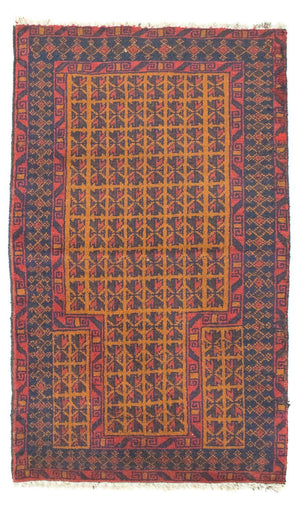 Alfombra Belutsch - 131 x 75 cm - marrón