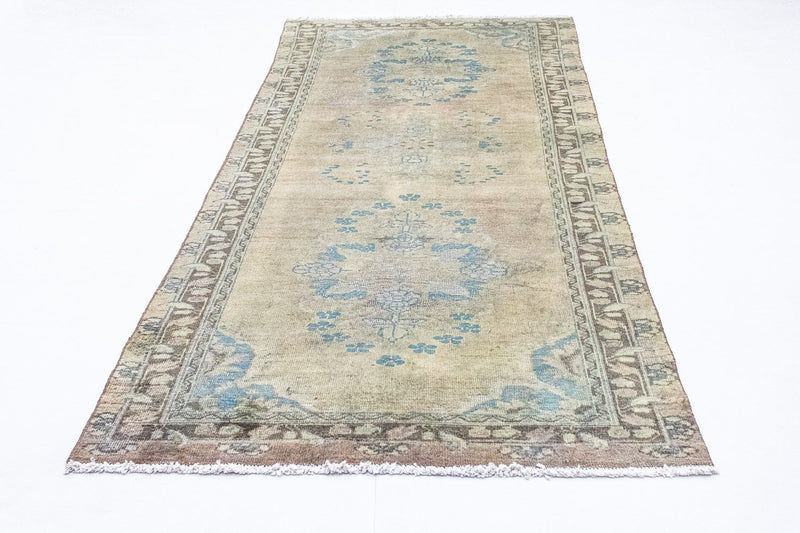 Alfombra de pasillo Alfombra persa - Keshan - 305 x 120 cm - marrón