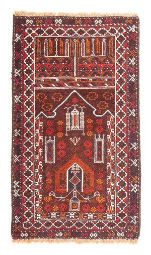 Alfombra Belutsch - 127 x 80 cm - marrón