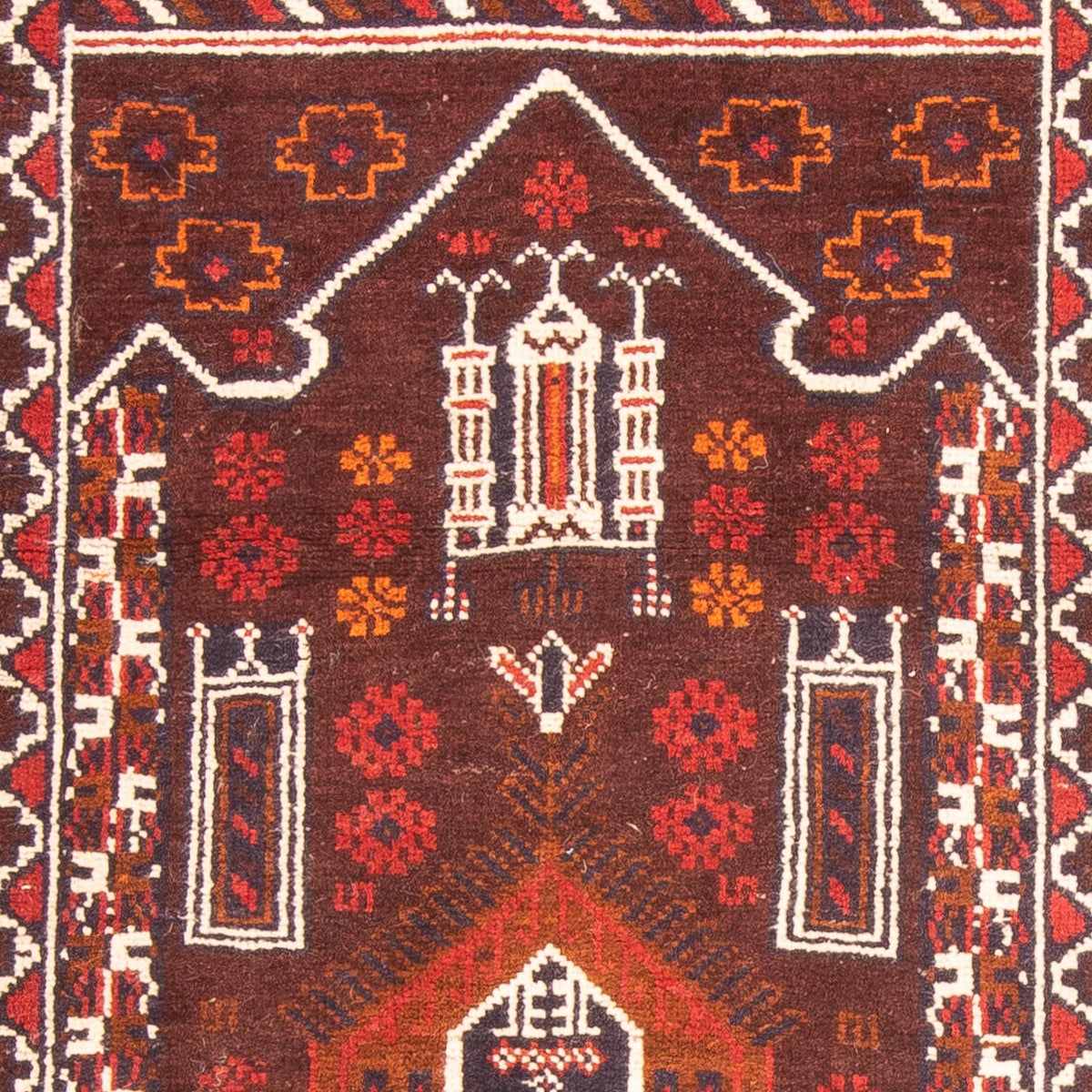 Alfombra Belutsch - 127 x 80 cm - marrón