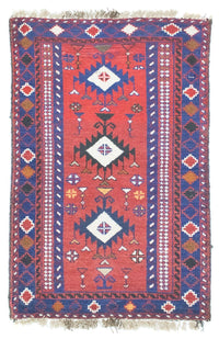Alfombra Belutsch - 128 x 77 cm - rojo