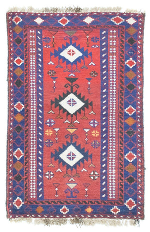 Alfombra Belutsch - 128 x 77 cm - rojo
