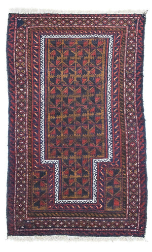 Alfombra Belutsch - 136 x 83 cm - marrón