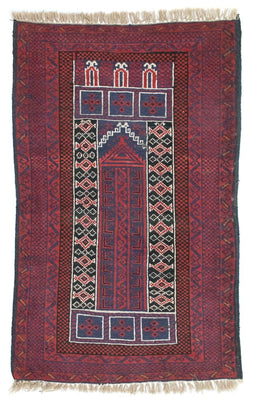 Alfombra Belutsch - 131 x 85 cm - rojo