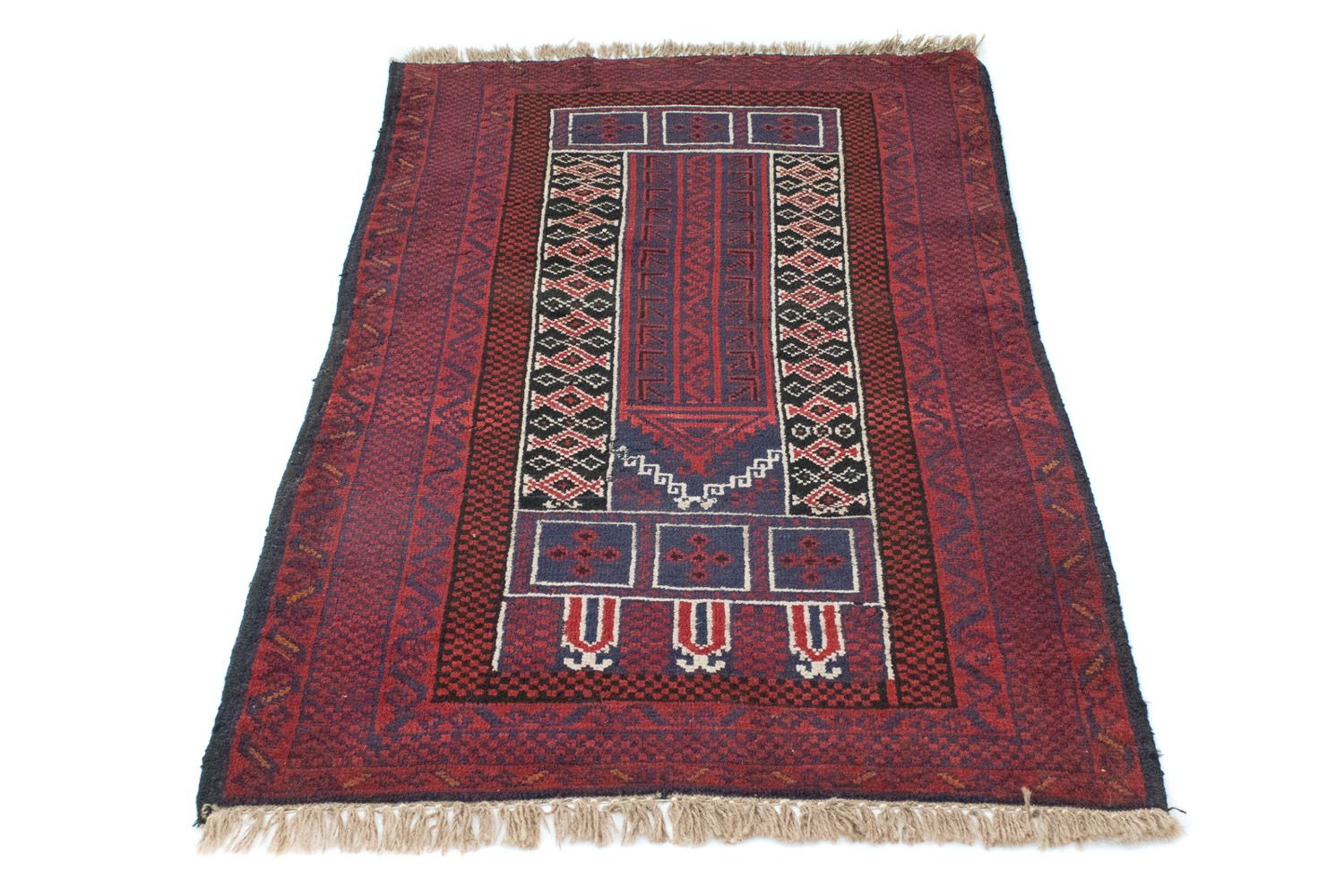 Alfombra Belutsch - 131 x 85 cm - rojo