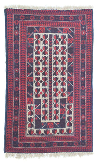 Alfombra Belutsch - 118 x 70 cm - rojo