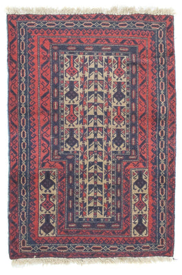 Alfombra Belutsch - 121 x 81 cm - rojo