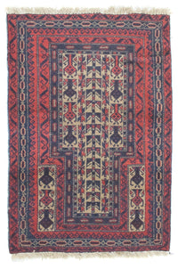 Alfombra Belutsch - 121 x 81 cm - rojo