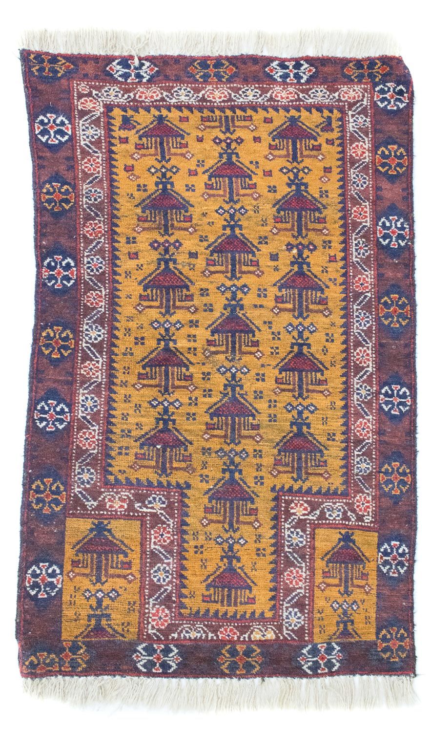 Alfombra Belutsch - 131 x 74 cm - amarillo