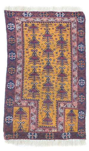 Alfombra Belutsch - 131 x 74 cm - amarillo