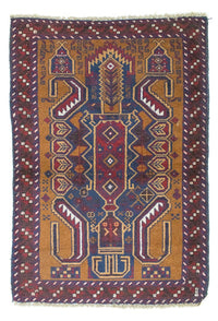 Alfombra Belutsch - 136 x 89 cm - azul