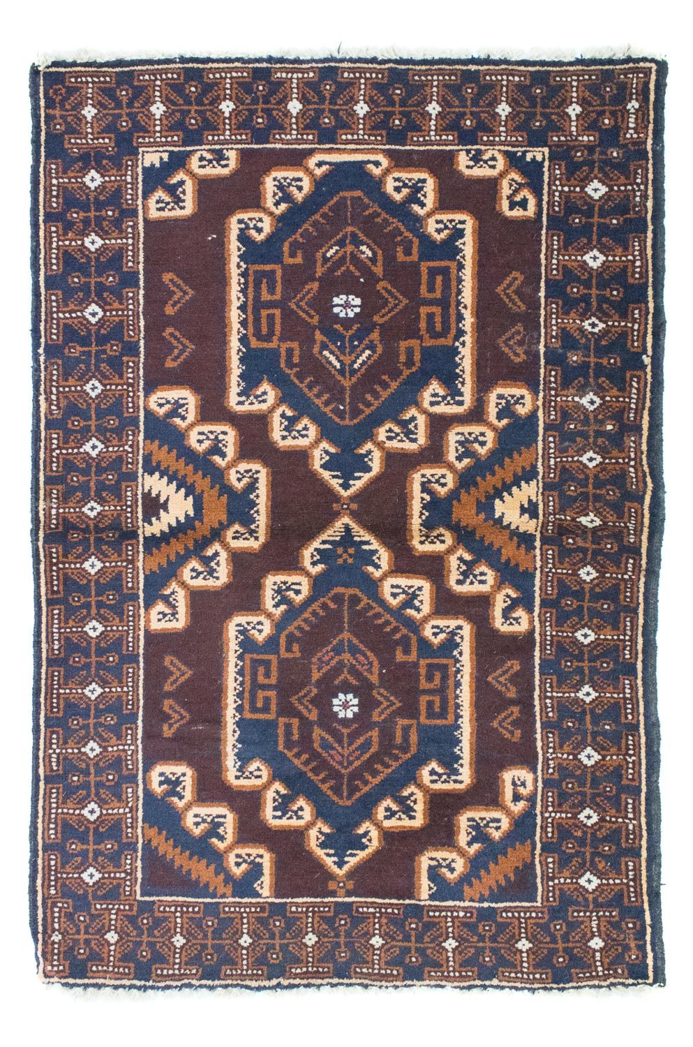 Alfombra Belutsch - 132 x 85 cm - marrón