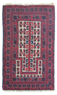 Alfombra Belutsch - 125 x 74 cm - rojo