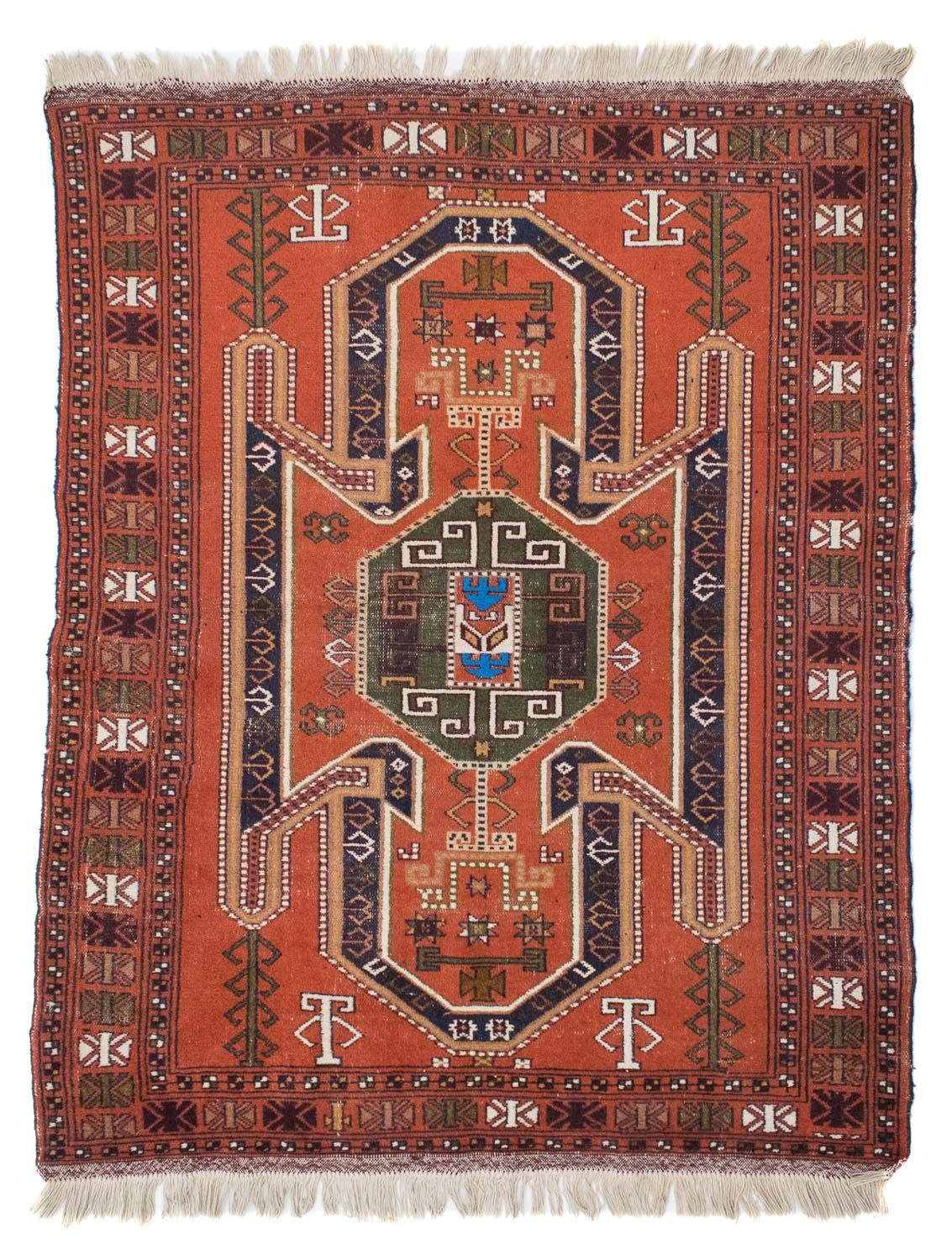 Alfombra Turkaman - 160 x 125 cm - naranja