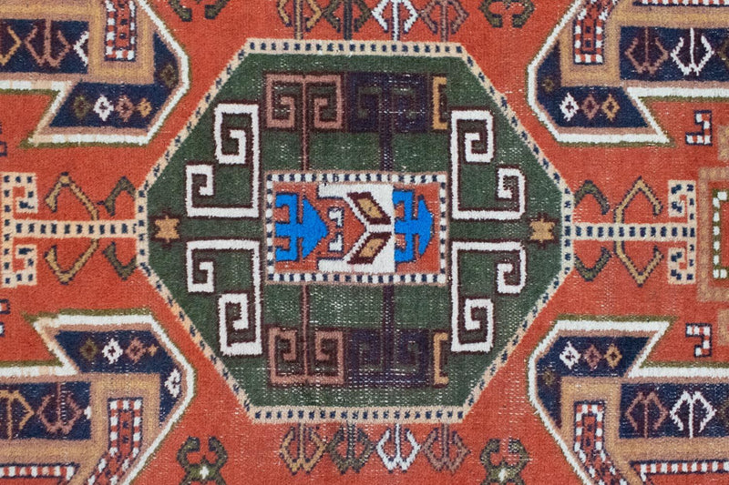 Alfombra Turkaman - 160 x 125 cm - naranja