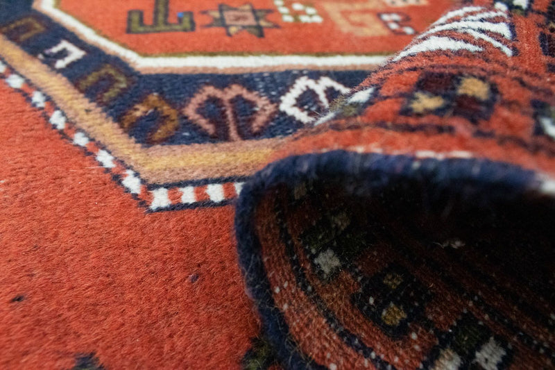Alfombra Turkaman - 160 x 125 cm - naranja
