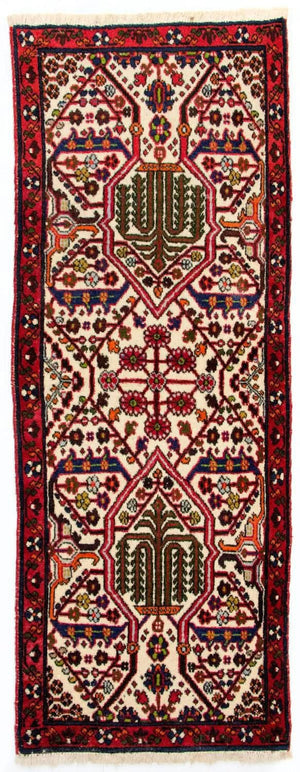 Alfombra de pasillo Alfombra persa - Nómada - 152 x 57 cm - beige