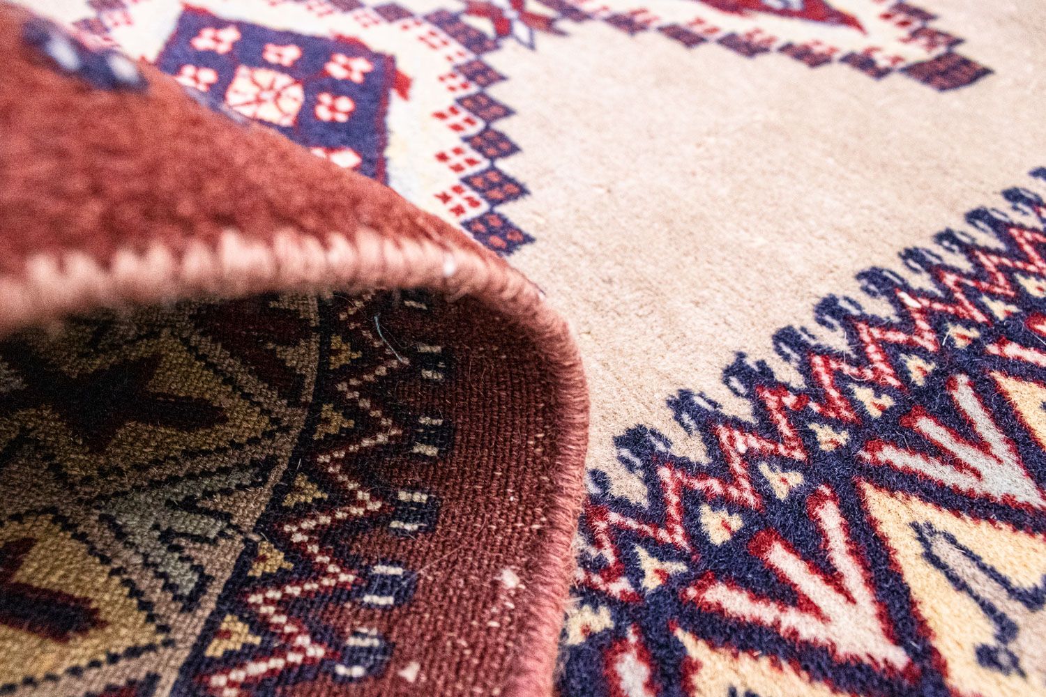 Alfombra de pasillo Alfombra Pakistani - 195 x 65 cm - beige