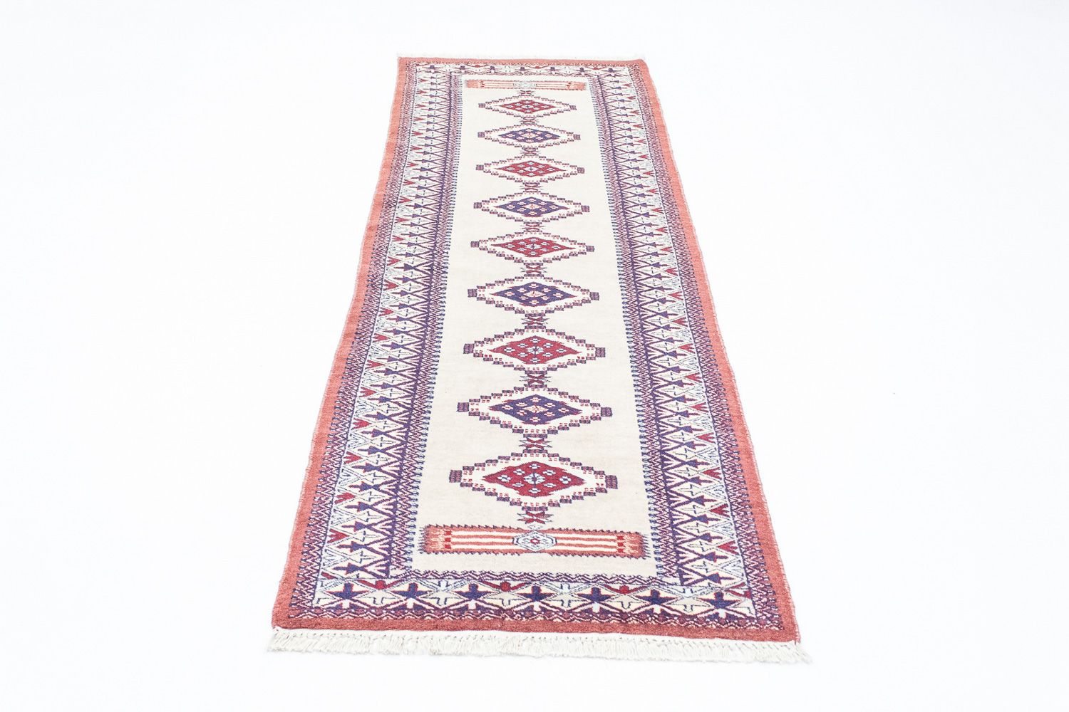 Alfombra de pasillo Alfombra Pakistani - 195 x 65 cm - beige