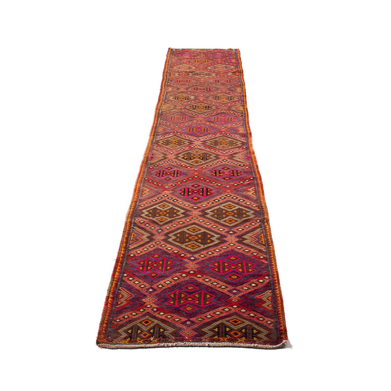 Alfombra de pasillo Alfombra Kelim - Antigua - 380 x 70 cm - multicolor