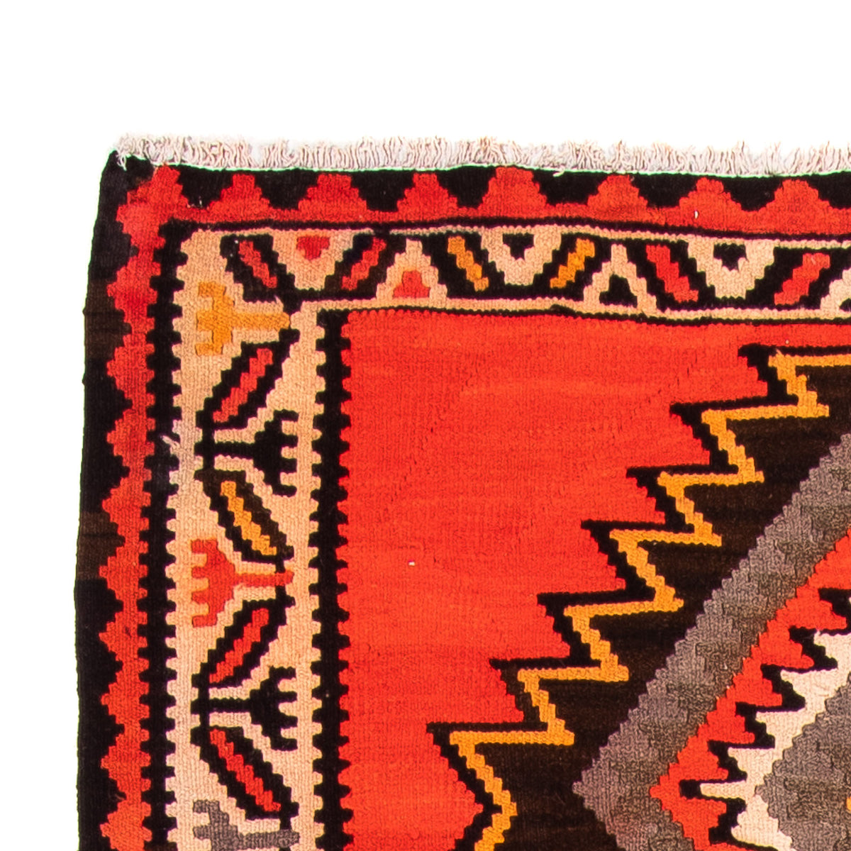 Alfombra de pasillo Alfombra Kelim - Antigua - 275 x 140 cm - multicolor