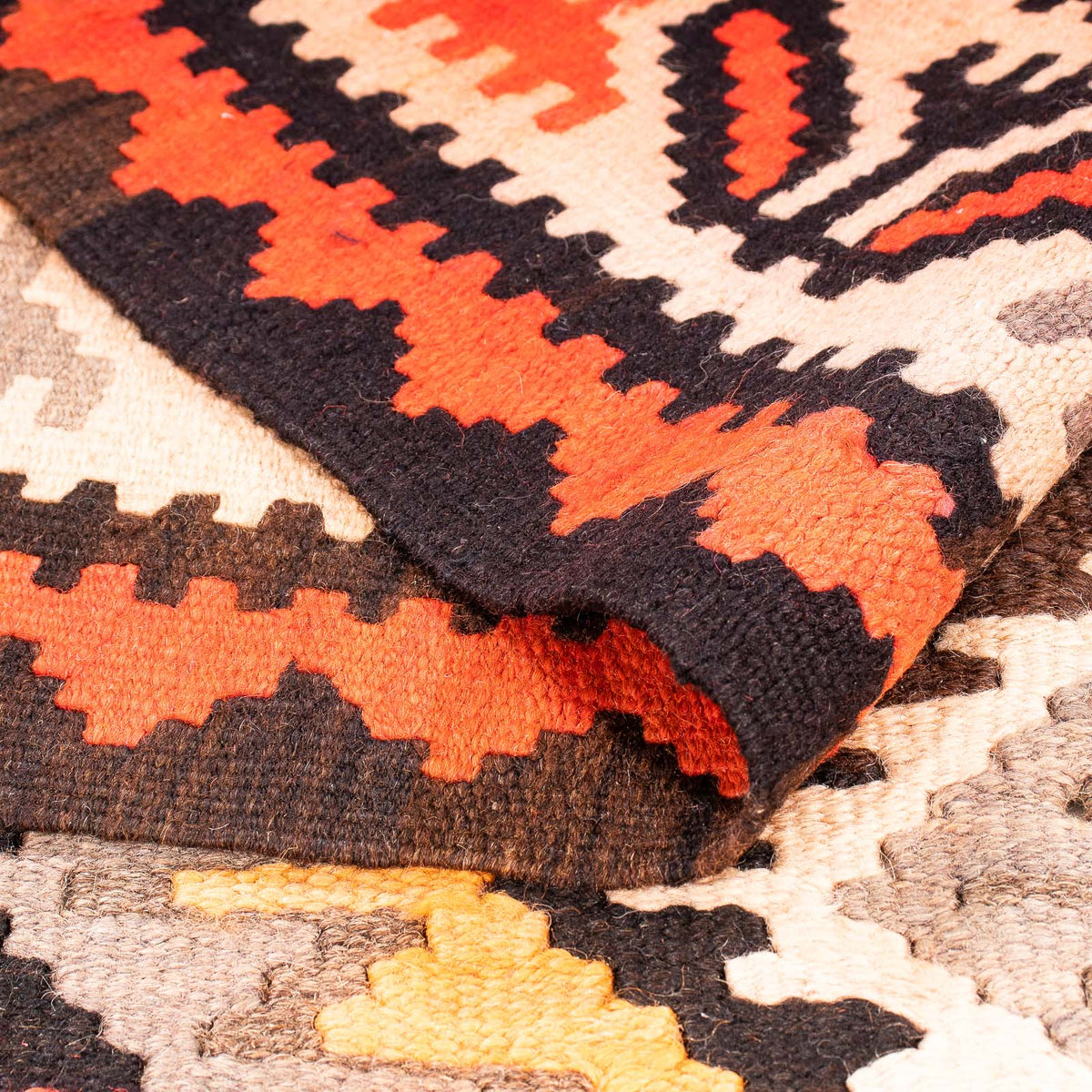 Alfombra de pasillo Alfombra Kelim - Antigua - 275 x 140 cm - multicolor