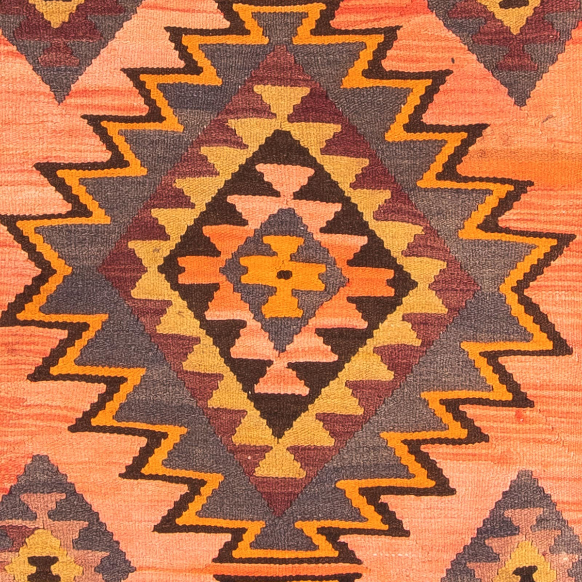 Alfombra de pasillo Alfombra Kelim - Antigua - 265 x 140 cm - multicolor