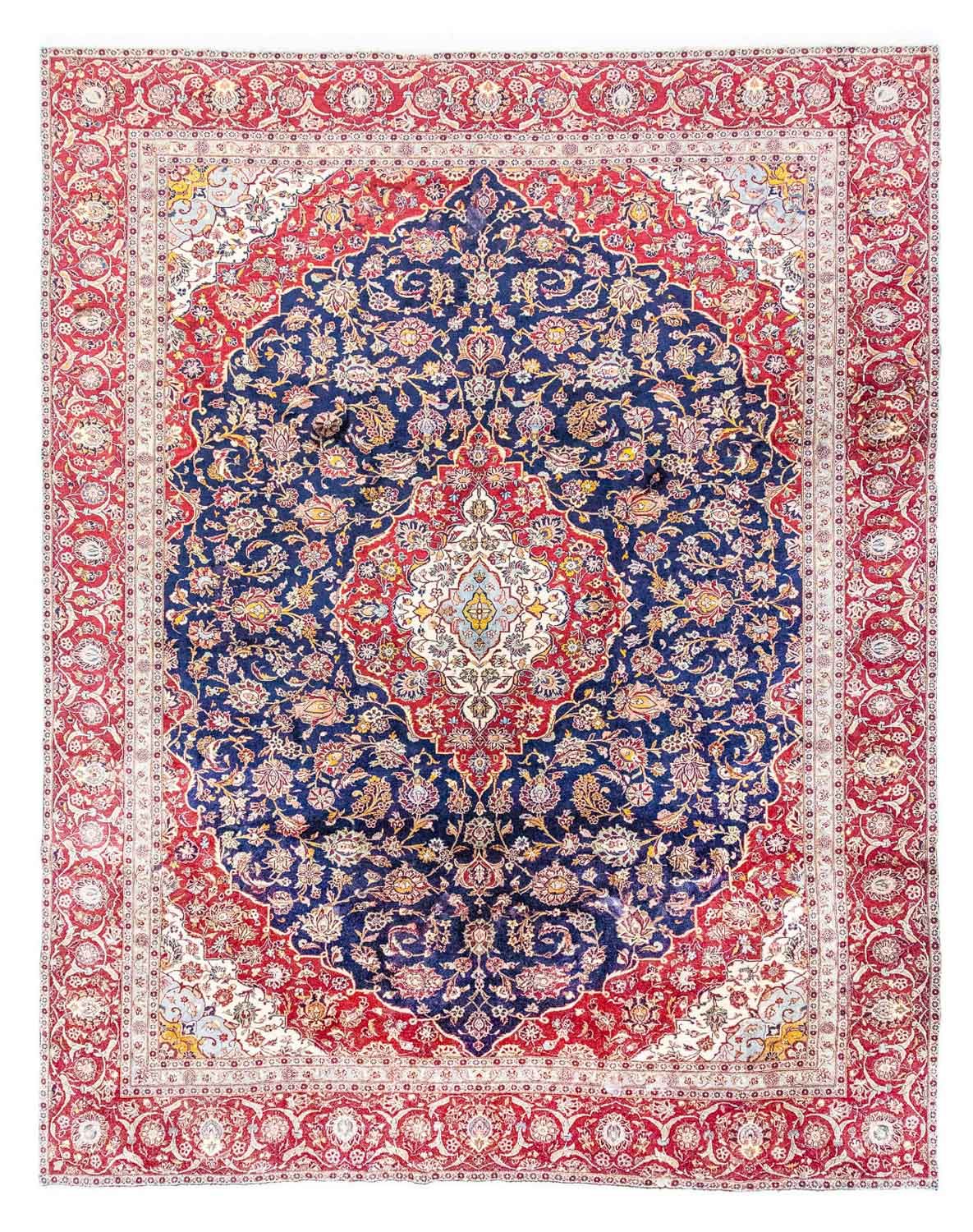Alfombra persa - Keshan - 367 x 285 cm - azul oscuro