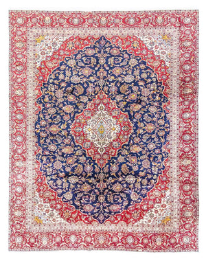 Alfombra persa - Keshan - 367 x 285 cm - azul oscuro