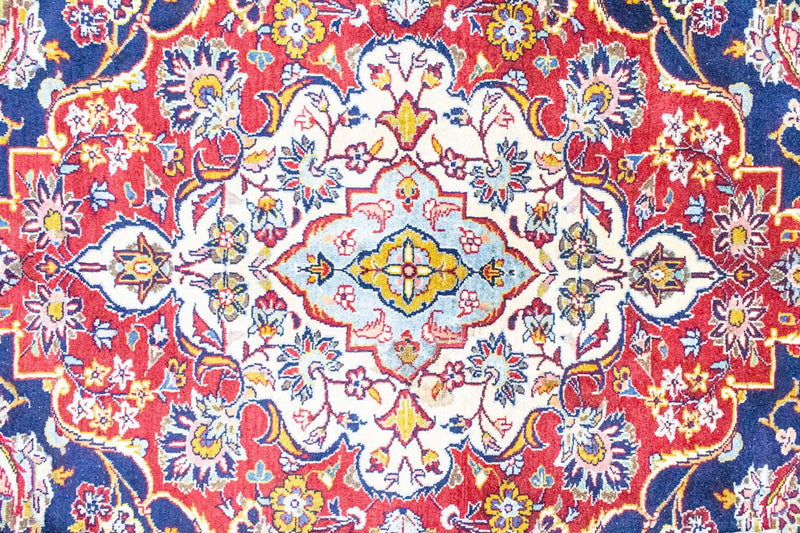 Alfombra persa - Keshan - 367 x 285 cm - azul oscuro