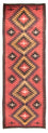 Alfombra de pasillo Alfombra Kelim - Antigua - 435 x 150 cm - rojo claro