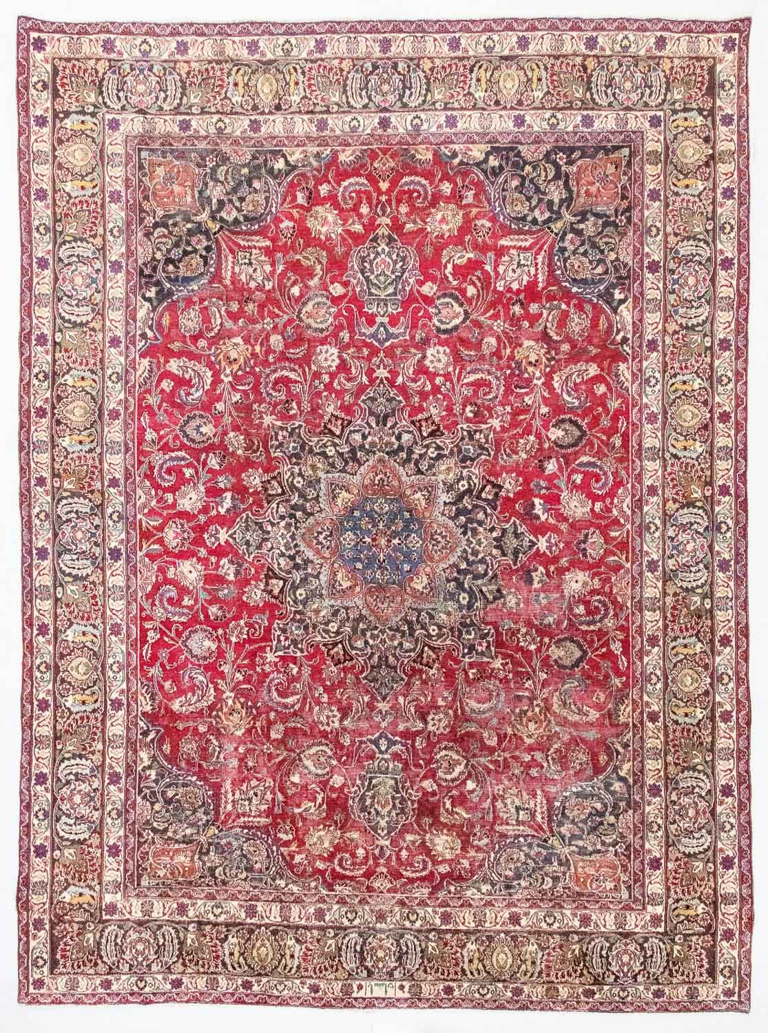 Alfombra persa - Keshan - 377 x 282 cm - rojo