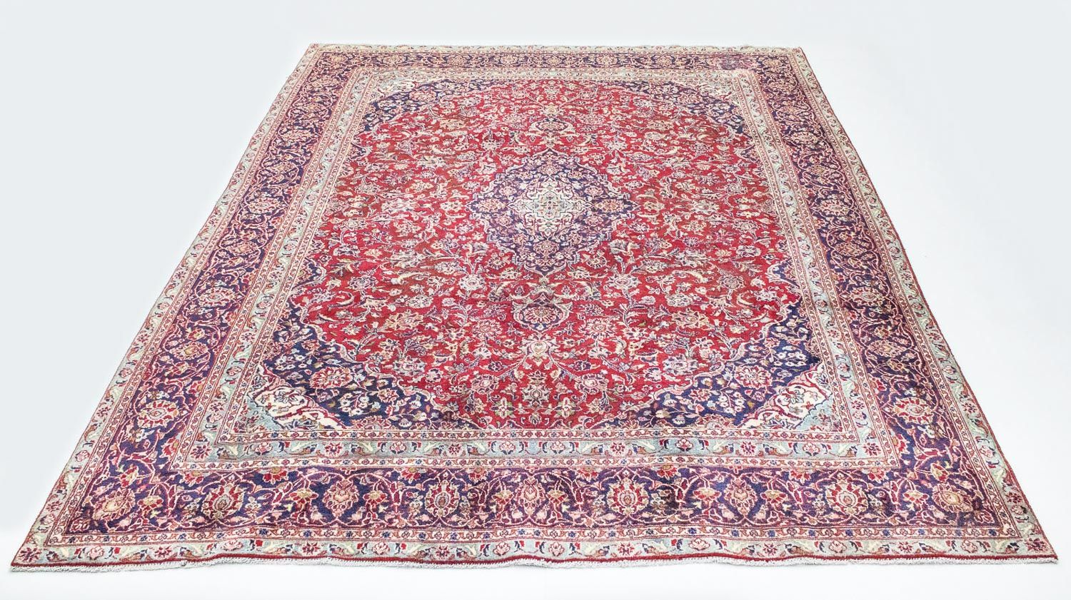 Alfombra persa - Keshan - 367 x 282 cm - rojo