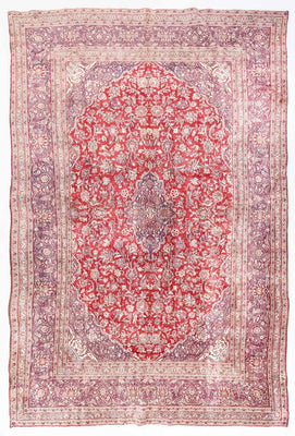 Alfombra persa - Keshan - 382 x 243 cm - rojo