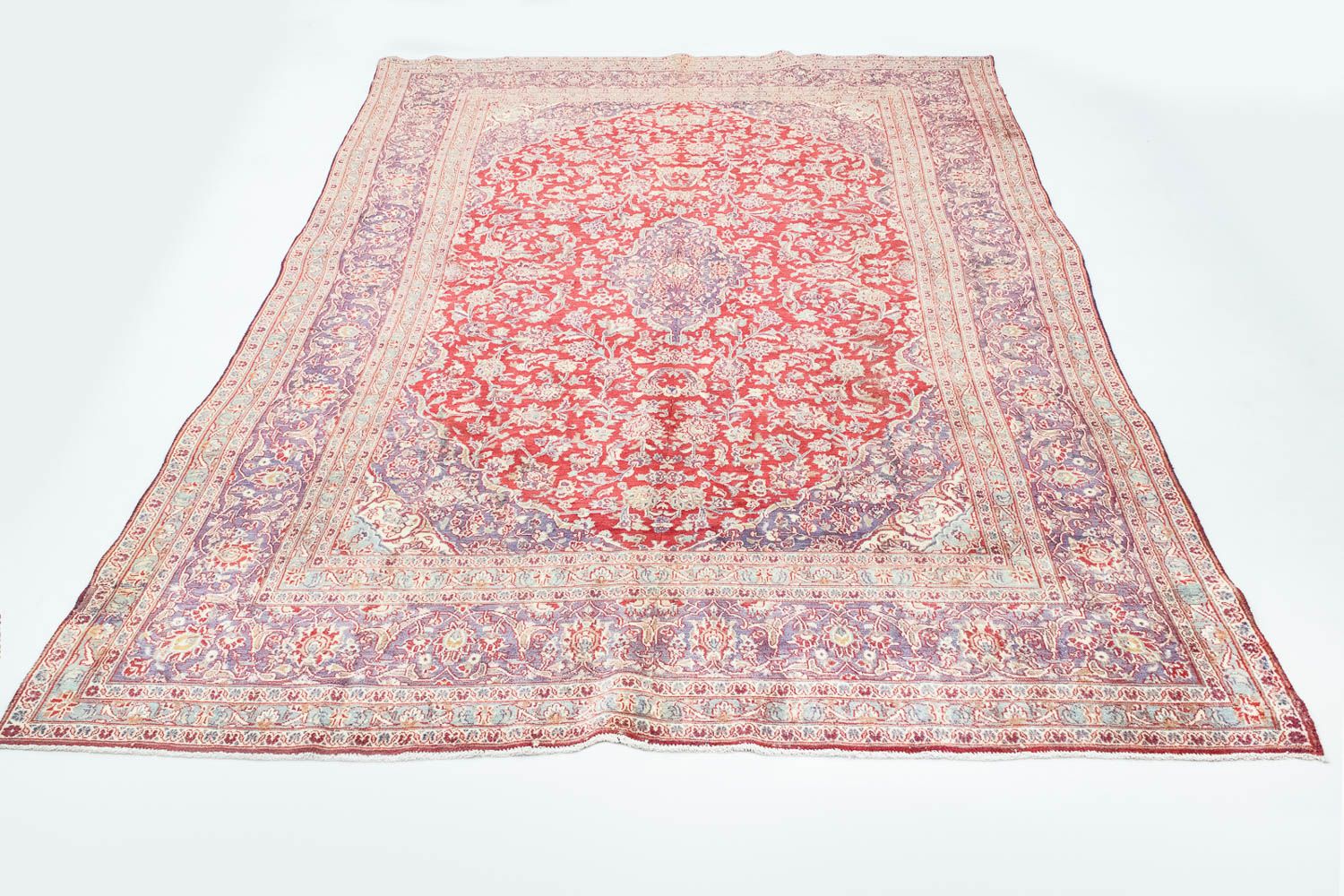 Alfombra persa - Keshan - 382 x 243 cm - rojo