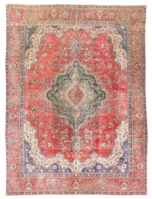 Alfombra persa - Tabriz - 380 x 284 cm - rojo