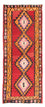 Alfombra de pasillo Alfombra Kelim - Antigua - 390 x 150 cm - rojo