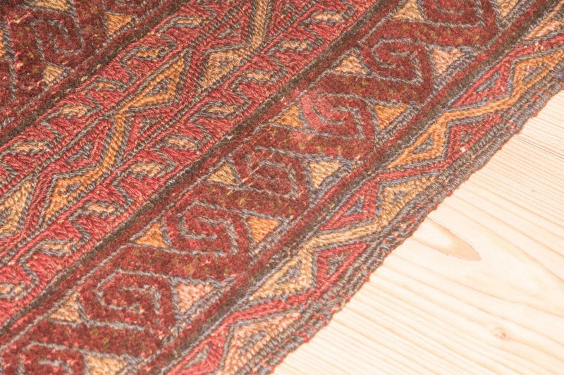 Alfombra Kelim - Oriental cuadrado  - 123 x 114 cm - rojo