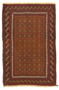 Alfombra Belutsch - 125 x 79 cm - marrón