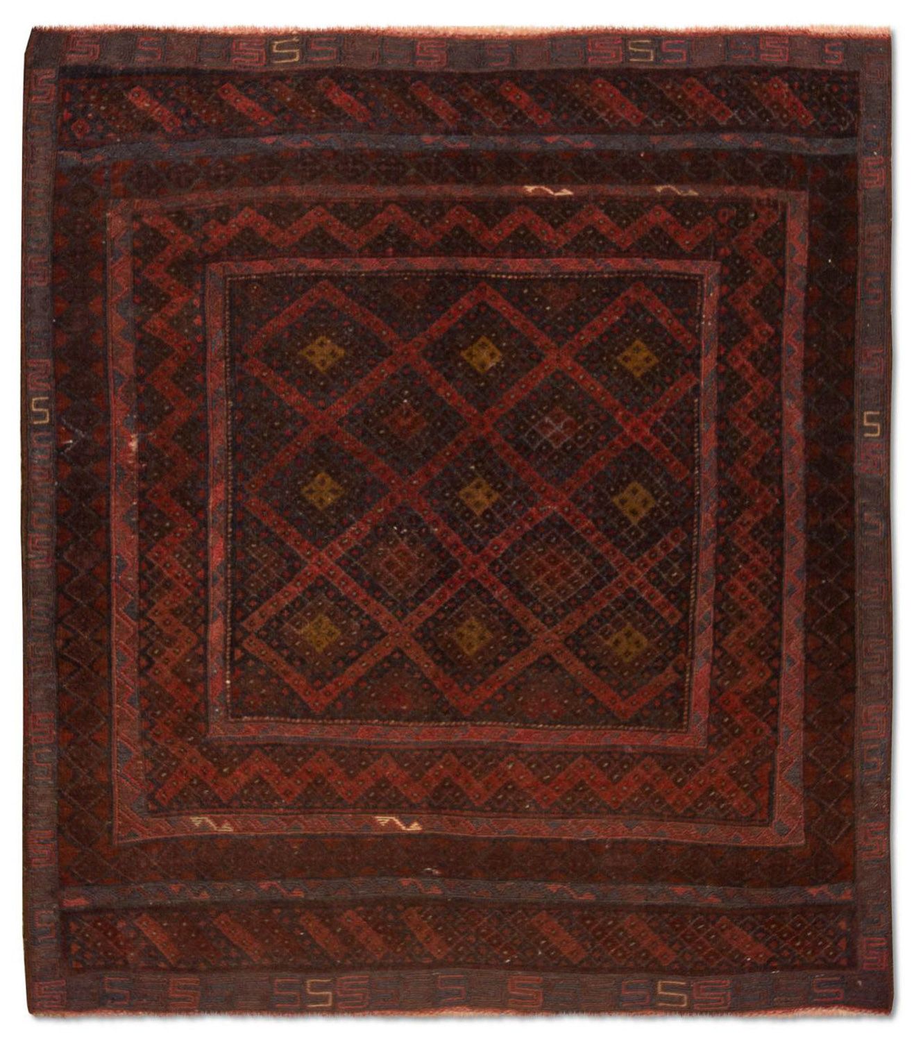 Alfombra Kelim - Oriental - 139 x 118 cm - marrón