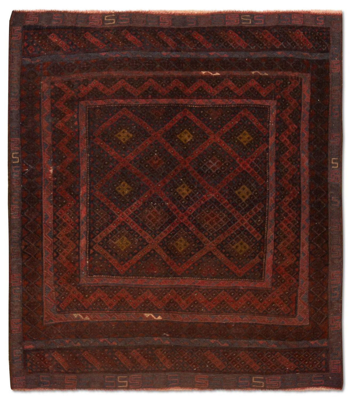 Alfombra Kelim - Oriental - 139 x 118 cm - marrón