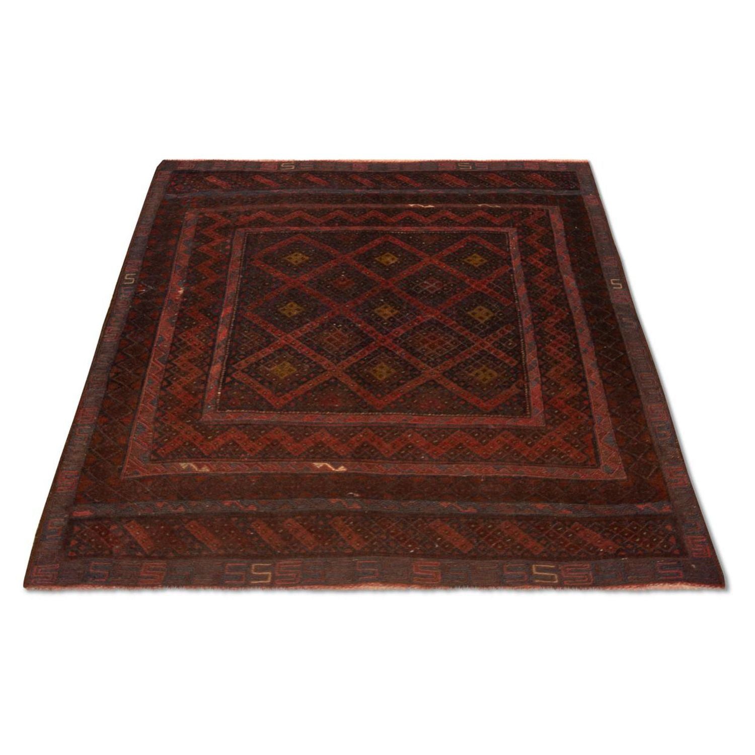 Alfombra Kelim - Oriental - 139 x 118 cm - marrón