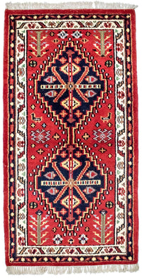 Alfombra oriental - 160 x 90 cm - rojo