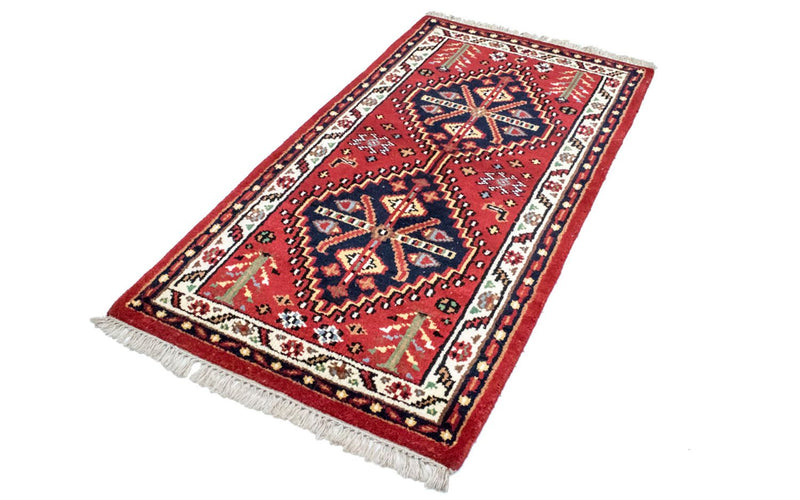 Alfombra oriental - 160 x 90 cm - rojo