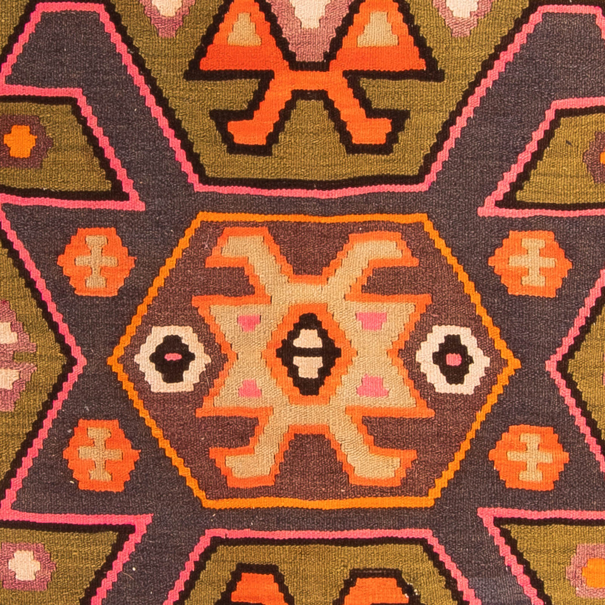 Alfombra de pasillo Alfombra Kelim - Antigua - 305 x 145 cm - multicolor