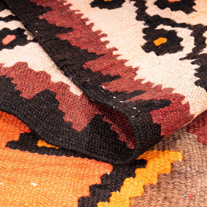 Alfombra de pasillo Alfombra Kelim - Antigua - 265 x 145 cm - multicolor