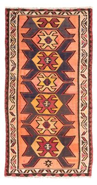 Alfombra de pasillo Alfombra Kelim - Antigua - 265 x 140 cm - multicolor